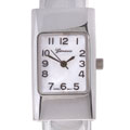 Geneva Platinum Women's Polished Rectangular Watch
