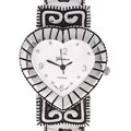 Geneva Platinum Women's Heart Face Bangle Watch