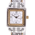 Geneva Platinum Women's Engraved Bangle Watch