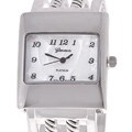 Geneva Platinum Women's Braided Strands Bangle Watch