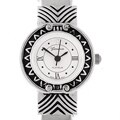 Geneva Platinum Silverplated Round Case Watch