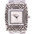 Geneva Platinum Women's Ornate Bangle Watch