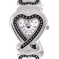 Geneva Platinum Women's Heart Bangle Watch