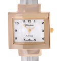 Geneva Platinum Polished Goldplated Square Women's Watch