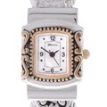 Geneva Platinum Women's Silverplated Beaded Cuff Watch