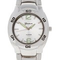 Geneva Platinum Silver Dial Stainless Steel Men's Watch