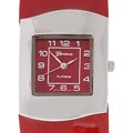 Geneva Platinum Red Band Bangle Watch