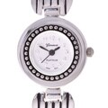 Geneva Platinum Silverplated Watch & Bracelet Set