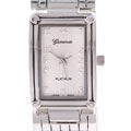 Geneva Platinum Silverplated Bangle Watch