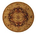 Hand-tufted Medallion Aubusson Wool Rug (6' Round)