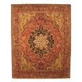 Hand-tufted Wool Geometric Tabriz Rug (7'9 x 9'9)