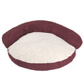 Burgundy Micro Fiber Bolster Bed