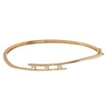 14k Gold & 1/4ct TW Three-stone Diamond Bangle (I, SI1)