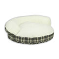 Hill & Dale Green Plaid Medium Poly/Sherpa Bolster Bed