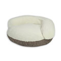 Hill & Dale Red Plaid Medium Poly/Sherpa Bolster Bed