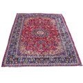 Iranian Isfahan Hand-knotted Red Rug (9'6 x 13')