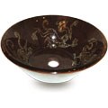 Fontaine Brown Dragon Glass Vessel Sink Set w/ Drain Assembly Free Drain Included