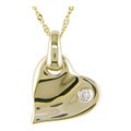 14k Gold .015 TDW Diamond Heart Pendant