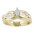14k Yellow Gold 1/4 ct TDW Diamond Bridal Ring Set (G-I, I1-I2)