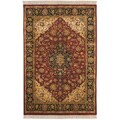 Hand-knotted Tabriz Medallion Wool Rug (9'6 x 13'6)