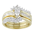 14k Yellow Gold 3/4 ct TDW Diamond Bridal Ring Set (G-I/ I1-I2)