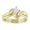 14k Yellow Gold 1/4 ct TDW Diamond Bridal Ring Set (G-I, I1-I2)
