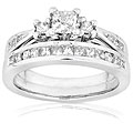 14k White Gold Diamond Wedding Set