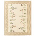 Flat-woven Garden Ivory Wool Rug (9' x 12')