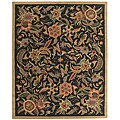 Hand-tufted Paradise Black/Multi-color Wool Rug (8' x 11)