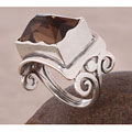 Sterling Silver Ring with Smoky Quartz (Israel)