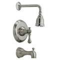 Fontaine Monaco Brushed Nickel Tub & Shower Set