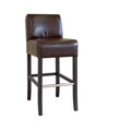 Marco Espresso Brown Leather Barstool