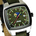 Jeep Retro Men's Olive Leather Watch