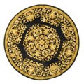 Hand-tufted Heritage Black Wool Rug (6' Round)