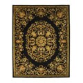 Hand-tufted Heritage Black Wool Rug (7'6 x 9'6)