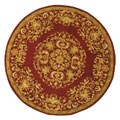 Hand-tufted Heritage Red Wool Rug (6' Round)