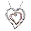 14k Two-tone Gold Diamond Heart Pendant (Case of 2)