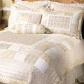 Handcrafted Casa Blanca Quilt with Bedskirt