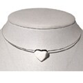 Sterling Silver Heart Slide Choker(Mexico)