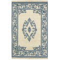 Hand-knotted Chateau Blue Wool Rug (8'3 x 11'6)