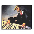 Piano Man II by Justin Bua Stretched Canvas Art