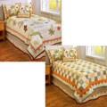 Safari 4-piece Reversible Patchwork Twin-size Quilt Set