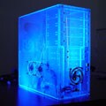 Logisys Pre-assembled Acrylic UV Blue PC Gaming Case