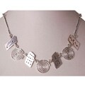 Sterling Silver Abstract Shapes Necklace (Mexico)