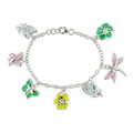 Sterling Silver Resin Charm Bracelet