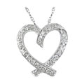 14k White Gold 1/6ct Diamond Heart Pendant