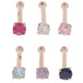 14k Gold CZ Body Jewelry Nose Stud