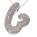14k White Gold 1ct Diamond Pendant