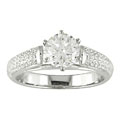 18k White Gold 1-1/8ct TDW Diamond Engagement Ring