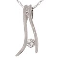 10k White Gold 1/10ct TDW Diamond Necklace